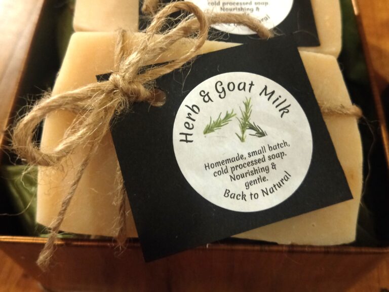 herb and goat milk soap